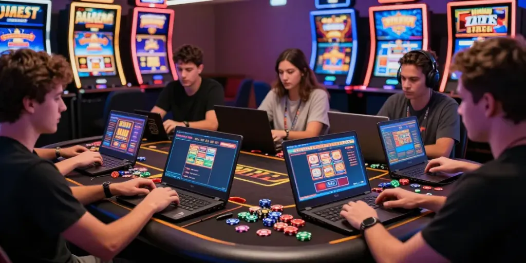 Players enjoying games at a dynamic online casino not on gamstop.