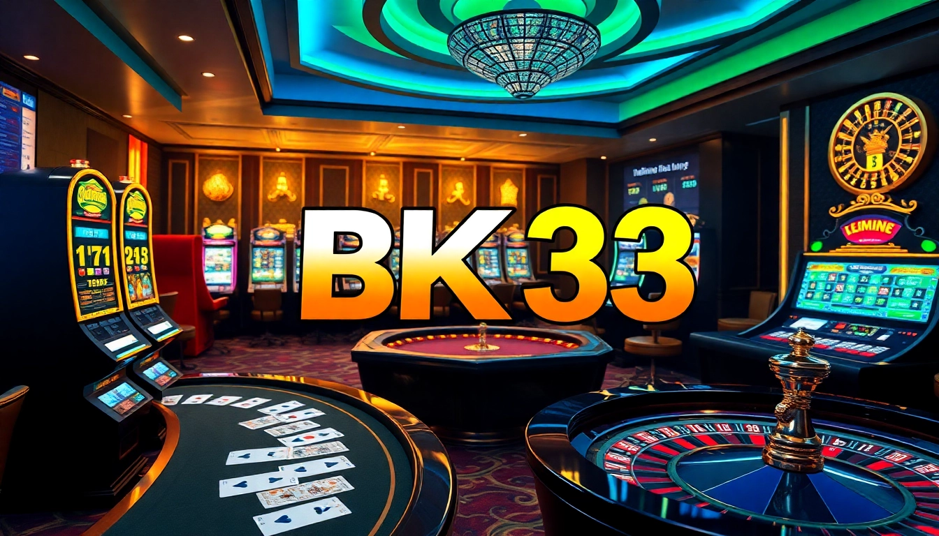 Experience the thrill of bk33 with vibrant casino elements and a luxurious online interface.