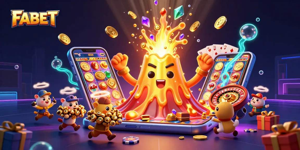 Experience the thrill of FABET with a vibrant 3D explosion of treasures and gaming elements.