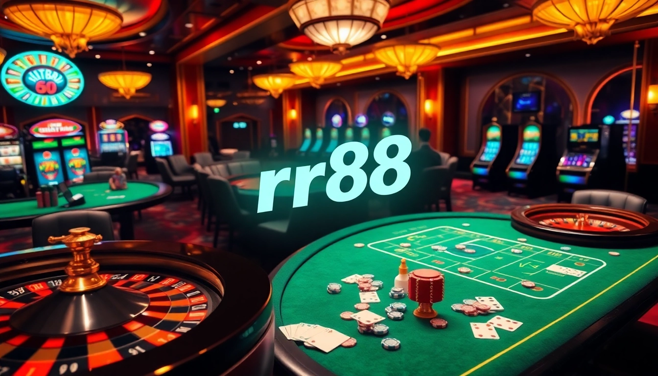 Experience thrilling gameplay at RR88 link with vibrant casino tables and action-packed elements.