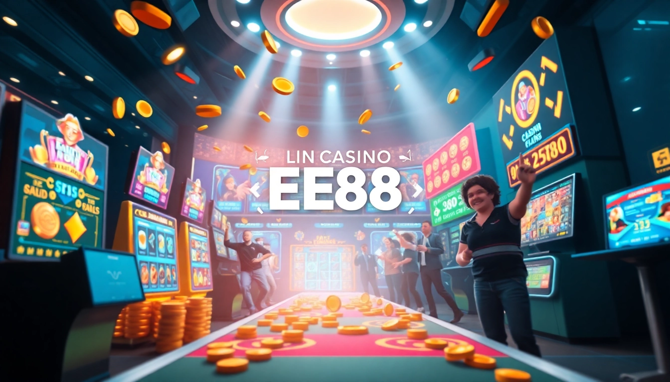 Experience the excitement of EE88's online casino with vibrant 3D games and engaging players.