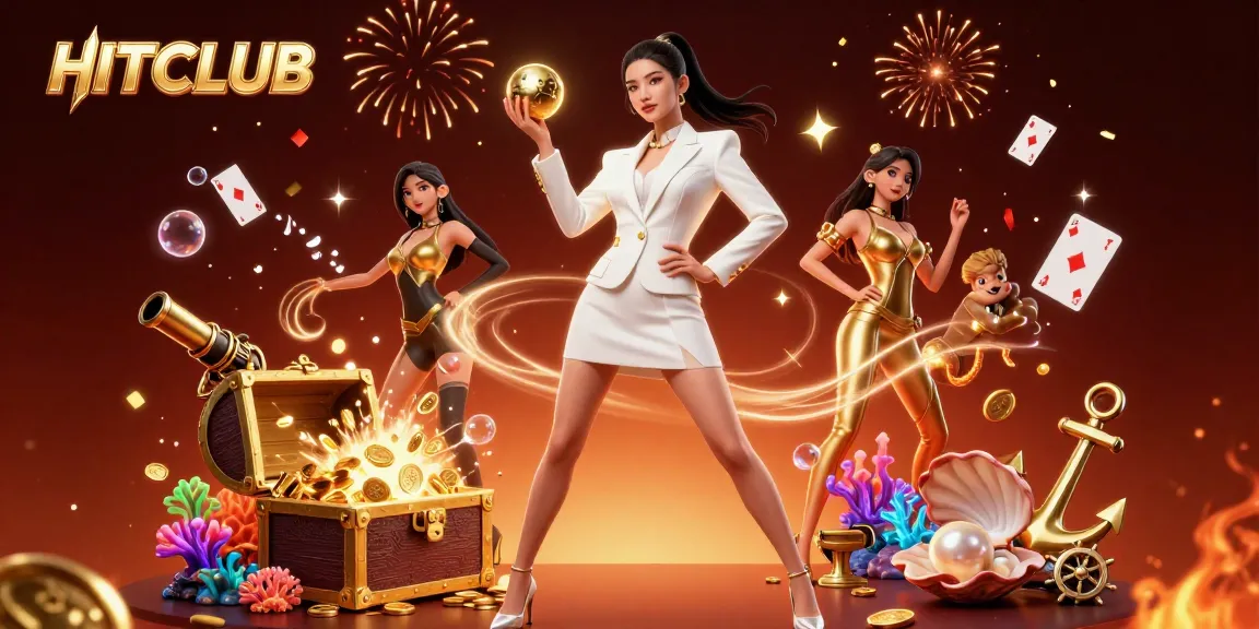 Experience winning excitement with HITCLUB in an ultra-detailed casino illustration.