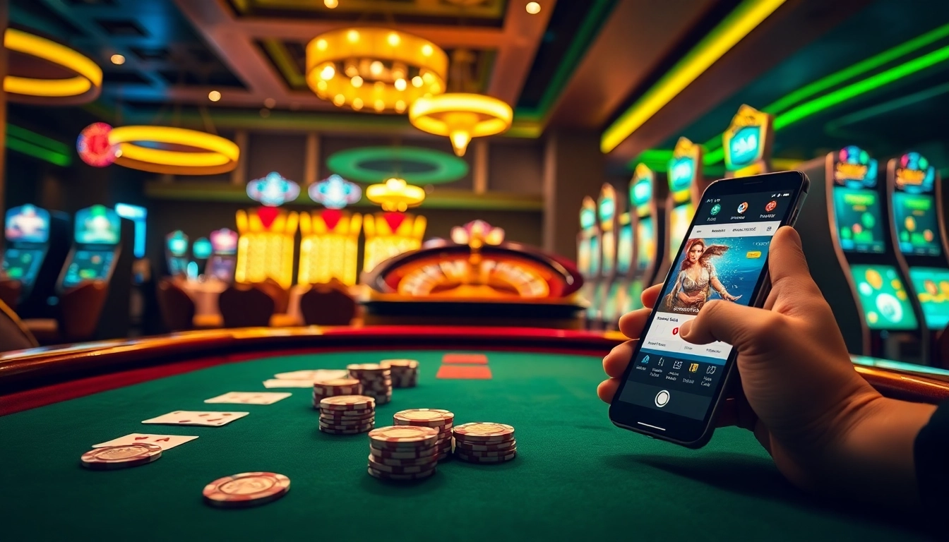 L444 online betting scene with vibrant poker table and roulette wheel in a luxurious casino.