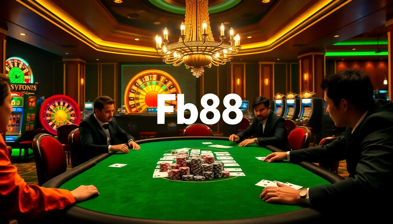 Experience thrilling poker at Fb88, featuring high-stakes gameplay and luxurious casino ambiance.