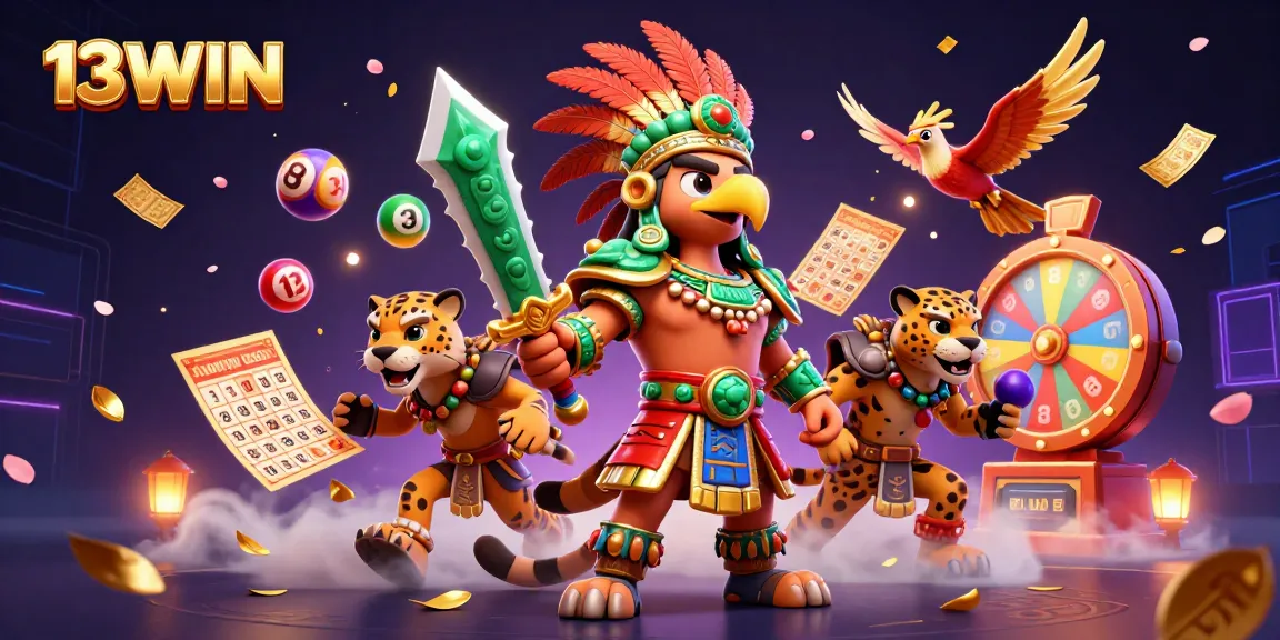 Experience thrilling wins and excitement at 13WIN with dynamic game elements and vibrant colors.