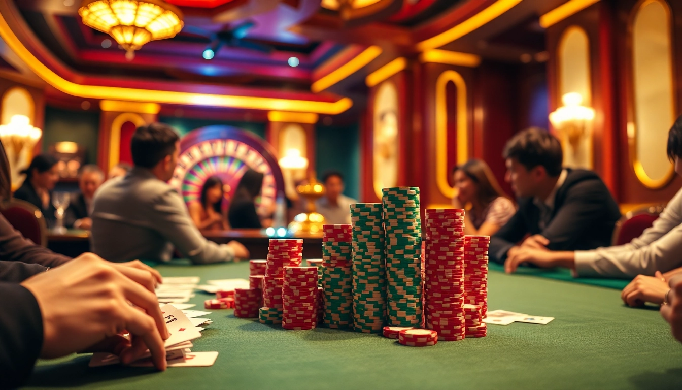 Experience the thrill of gambling at Trang Chủ Kuwin with vibrant poker games and exciting casino elements.
