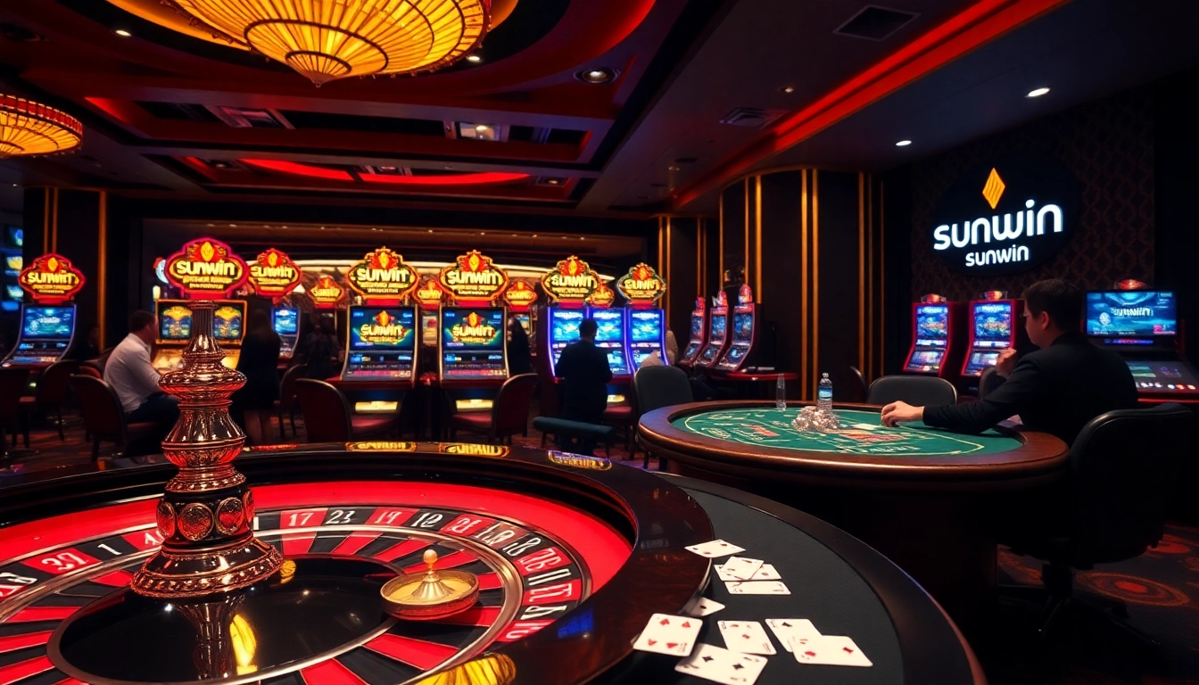Experience the excitement of sunwin with vibrant casino games and luxurious atmosphere.