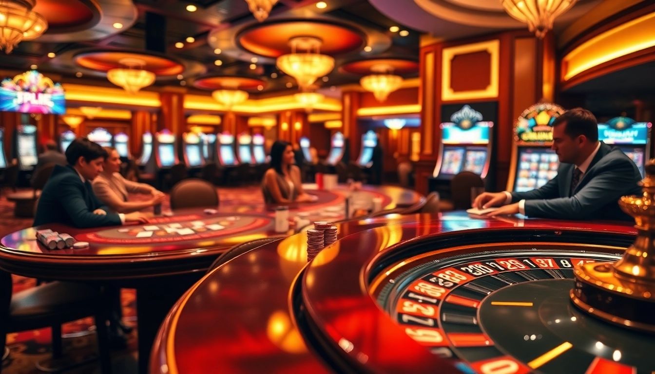 Experience the vibrant action at rr88 casino where players enjoy thrilling games like blackjack and roulette.
