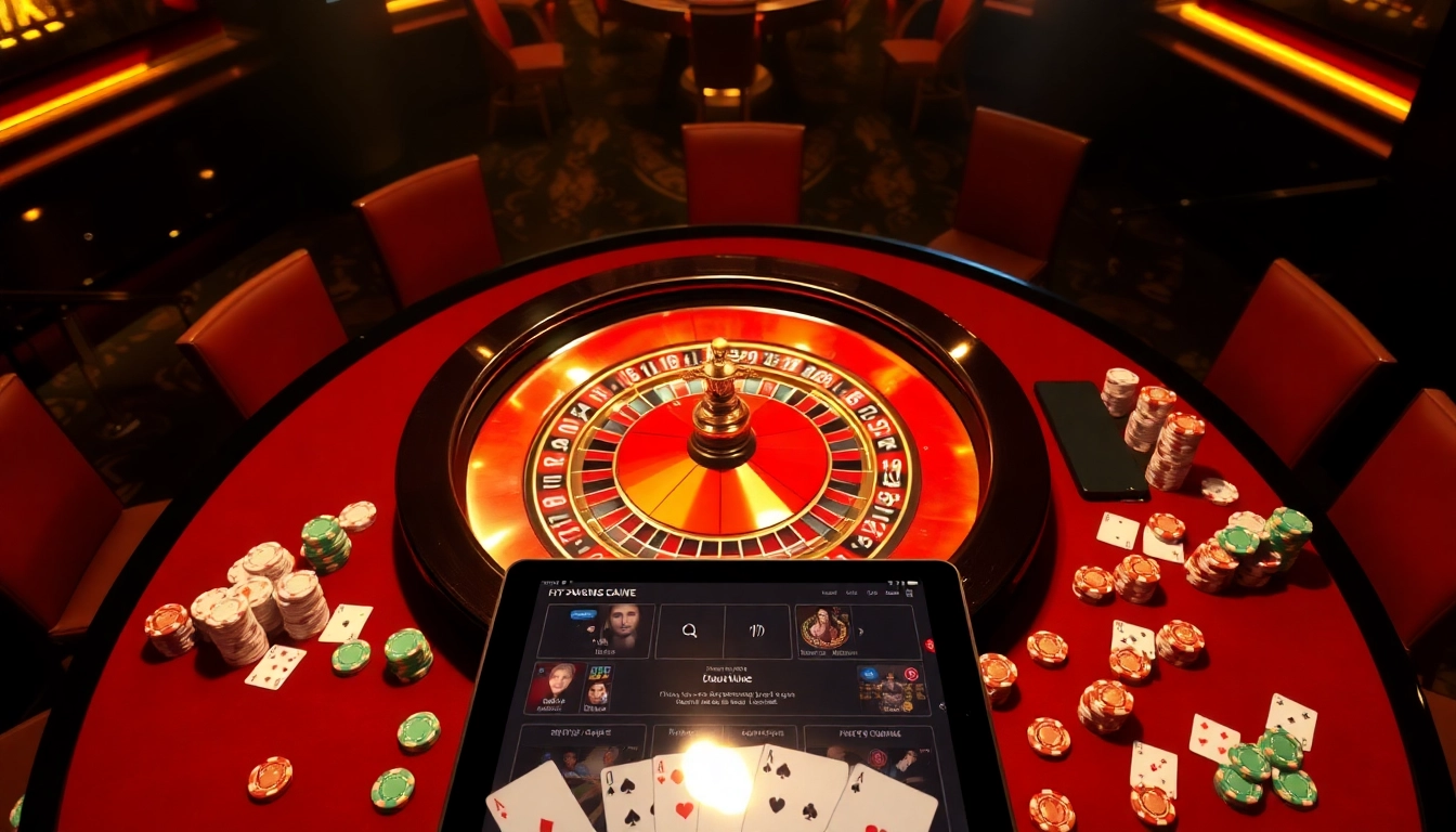 Experience thrilling casino action at https://vu88.tech/ with a luxury roulette table and vibrant poker chips.
