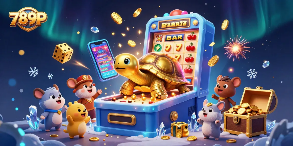 Experience thrilling wins with 789P at the dynamic golden tortoise casino illustration.