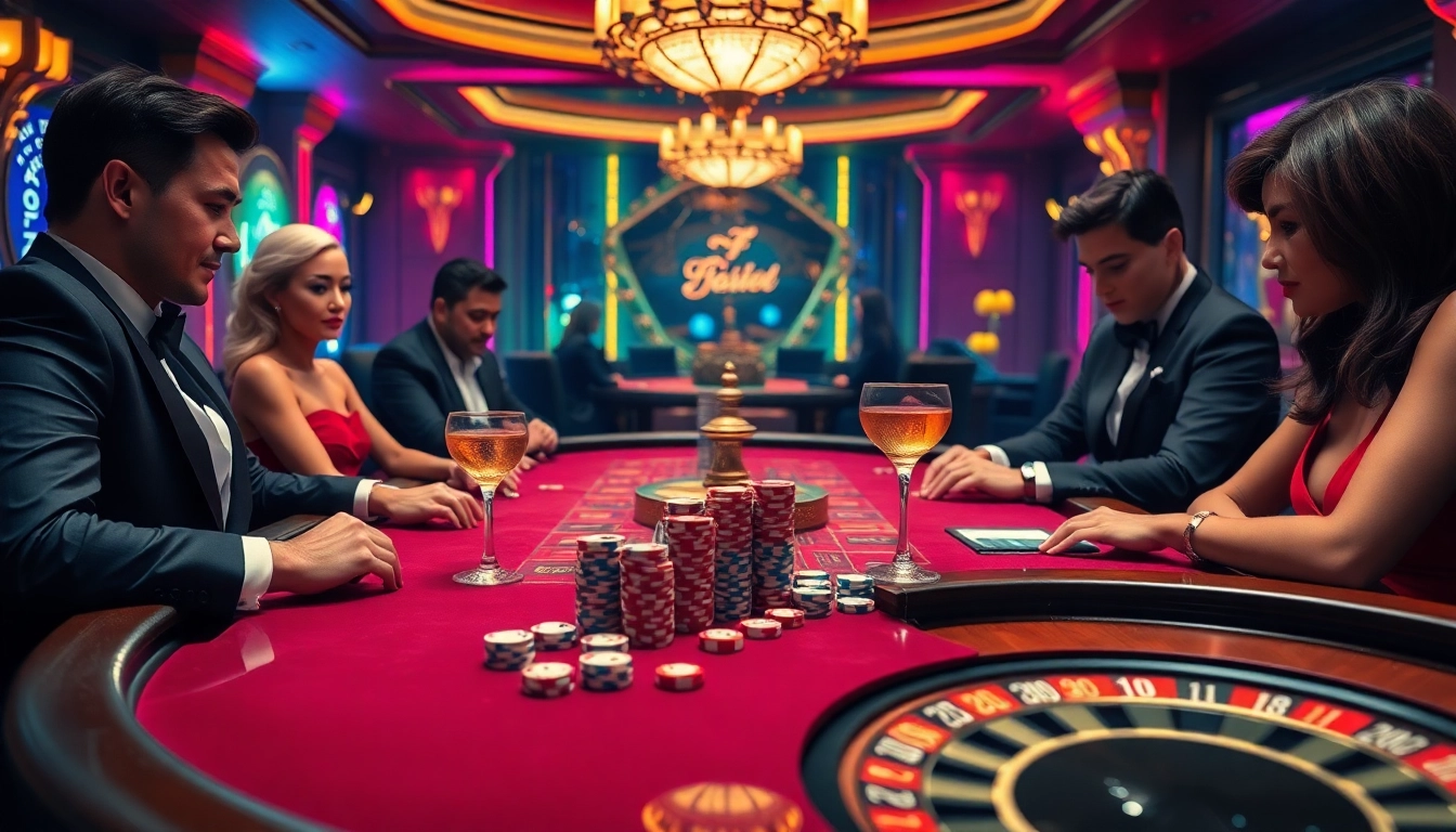 Experience the thrill of b52 cocktails at an upscale casino poker table.