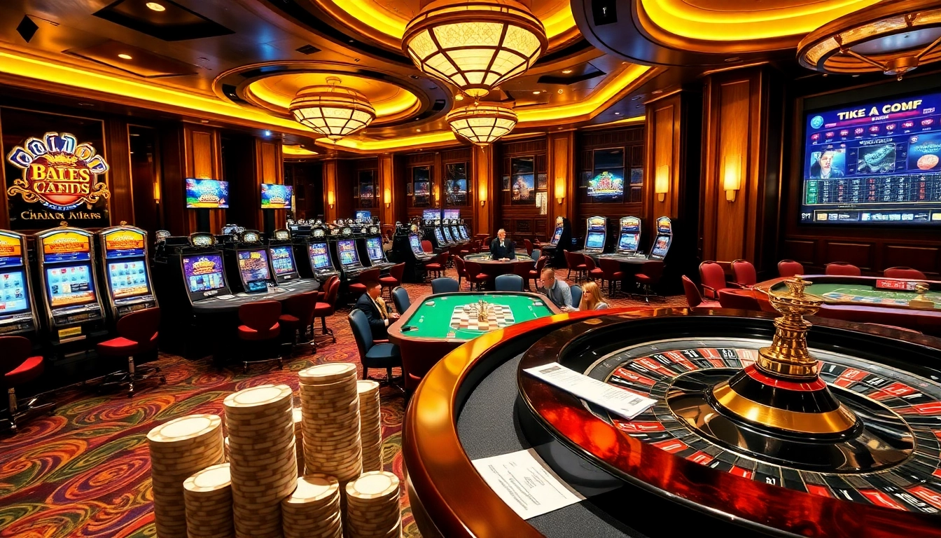 Engaging casino floor scene showcasing excitement at https://88aa.law/ with bustling tables and vibrant gaming elements.