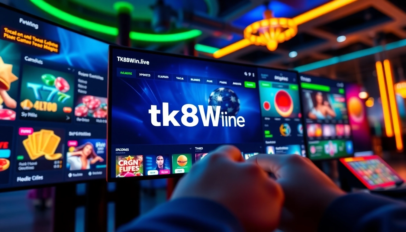 Engaging online gambling experience at tk88win.live featuring vibrant casino games and sports betting options.