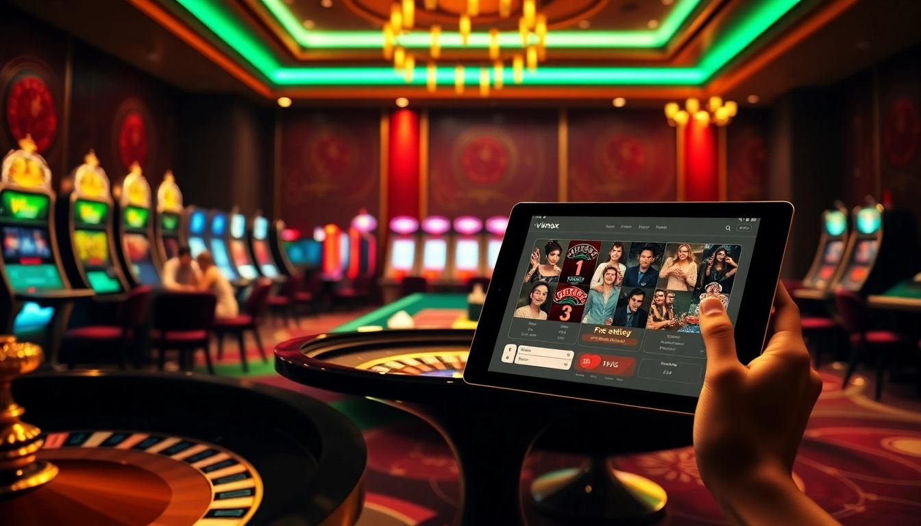 Experience Vmax with an engaging casino scene featuring luxurious gambling elements.
