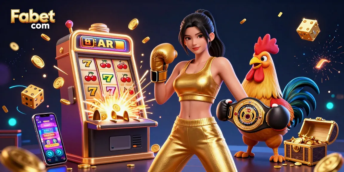 Join the fun at Fabet com with a vibrant display of a thrilling jackpot scene featuring dynamic 3D casino elements.