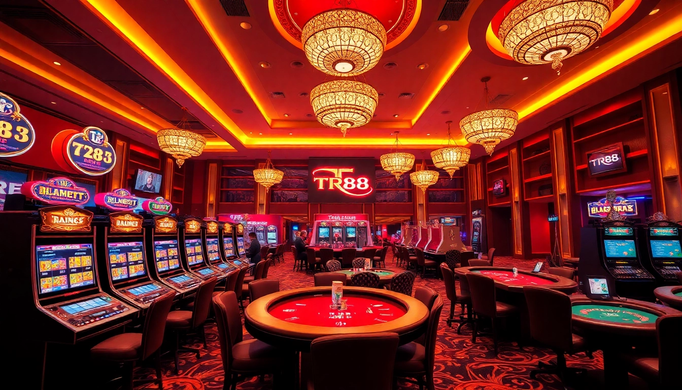Experience excitement at TR88 casino with engaging live tables and glamorous slot machines.